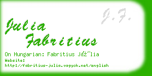 julia fabritius business card